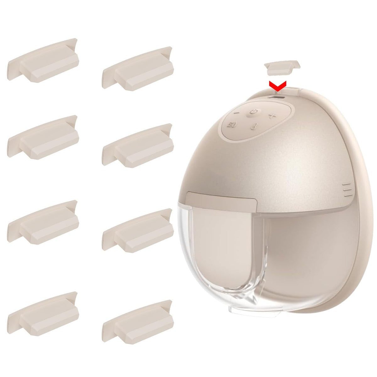 8pcs Breast Pump Spout Cap for eufy Wearable Breast Pump S1 Pro/S1/E20/E10, Replace Spout Cover for eufy Pump, Made by BDICOVE, Not Original Parts