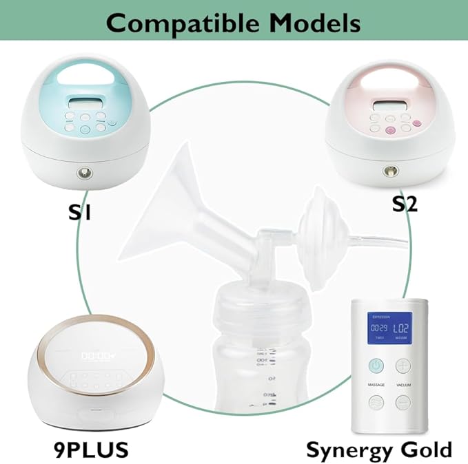 2pcs 21mm Flange Compatible with Spectra S1 S2 9 Plus Synergy Gold Ameda MYA Motif Luna Breast Pump, Replacement to Spectra Pump Parts, Breast Pump Shields 21mm Replace S1 S2 Parts