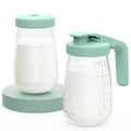Momcozy Breast Milk Pitcher, Glass Storage Container Wide Mouth, 32oz Green