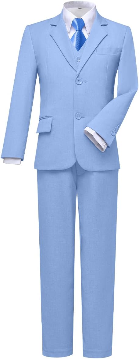 Visaccy Boys Suits Slim Fit Dress Clothes Ring Bearer Outfit