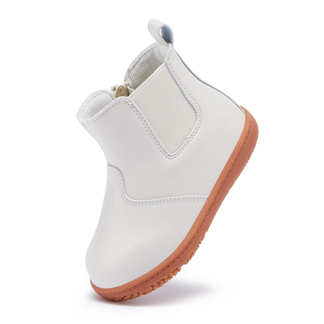 BMCiTYBM Baby Girls Boys Boots High Top First Walking Shoes White Size 12-18 Months Toddler