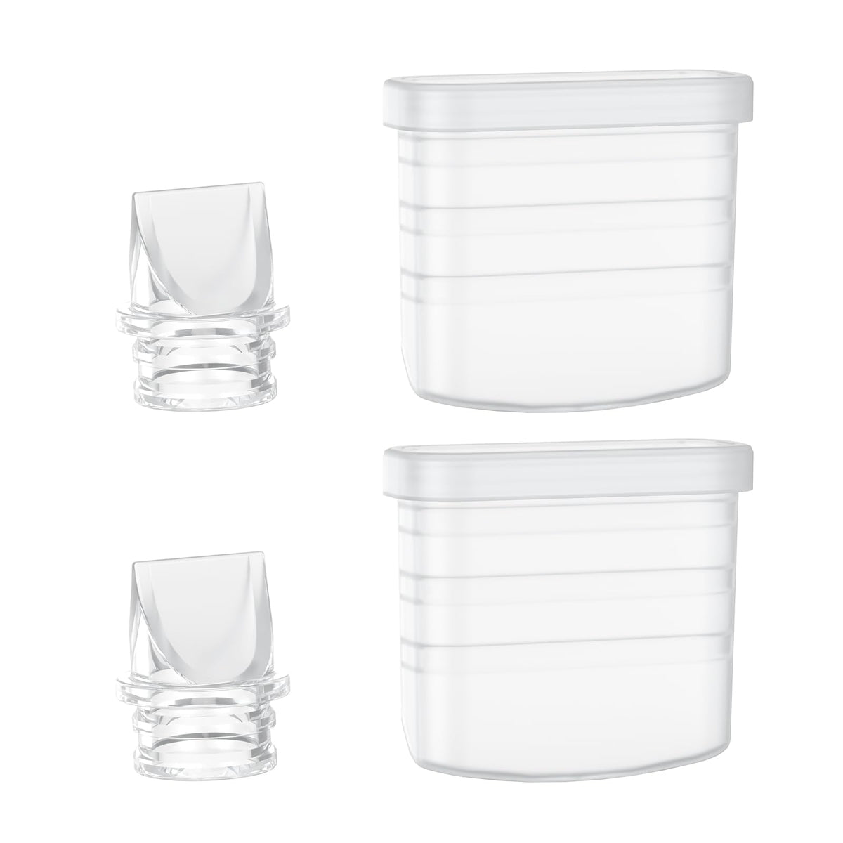 Paruu P10 Full Set Collector Cup, Original Breast Pump Parts, Wearable Breast Pump Replacement Accessories, 1 Set