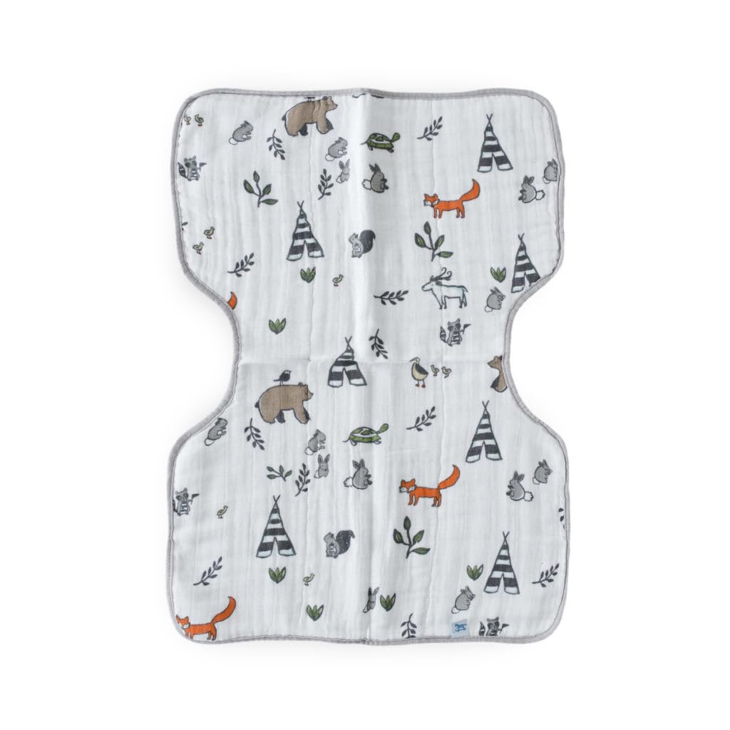 Little Unicorn Ultra-Absorbent Premium Burp Cloth 2 Pack | Soft on Baby's Skin | Larger Size | Ergonomic Design | Set of 2 (Porposie)