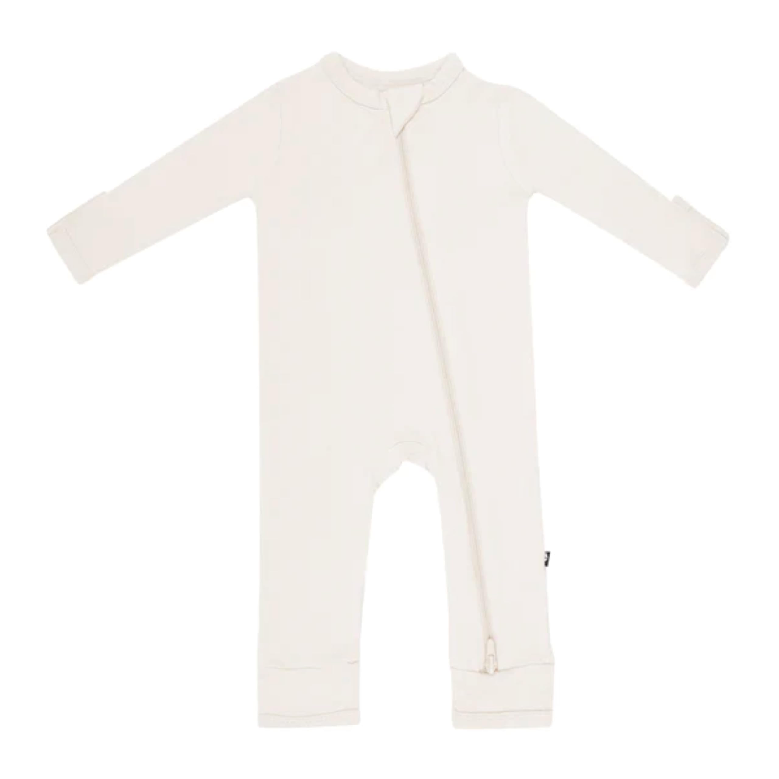 KYTE BABY Unisex Rayon Made From Bamboo Zippered Rompers (12-18 Months, Oat)