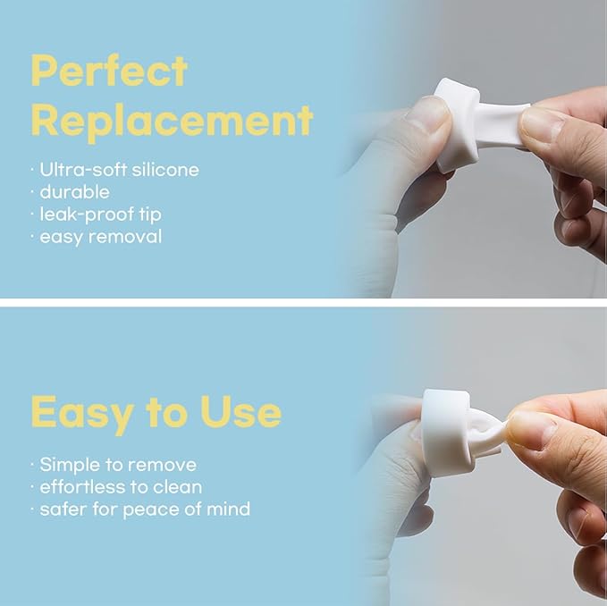 Flange Inserts for Spectra, Spectra Replacement Pump Parts for S1/S2/9 Plus, Not Original Accessories, Breast Pump Parts Include 2-Pack 19MM Flanges and 4-Pack Duckbill Valves