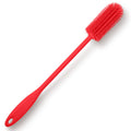 Purtribe Silicone Bottle Brush, Long Handle Bottle Cleaner Brush, Red