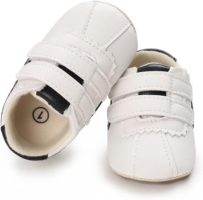 Clowora Baby Boys Girls Shoes Non-Slip Rubber Sole Sneakers Infant First Walking Toddler Crib Shoes Newborn Loafers Flats.