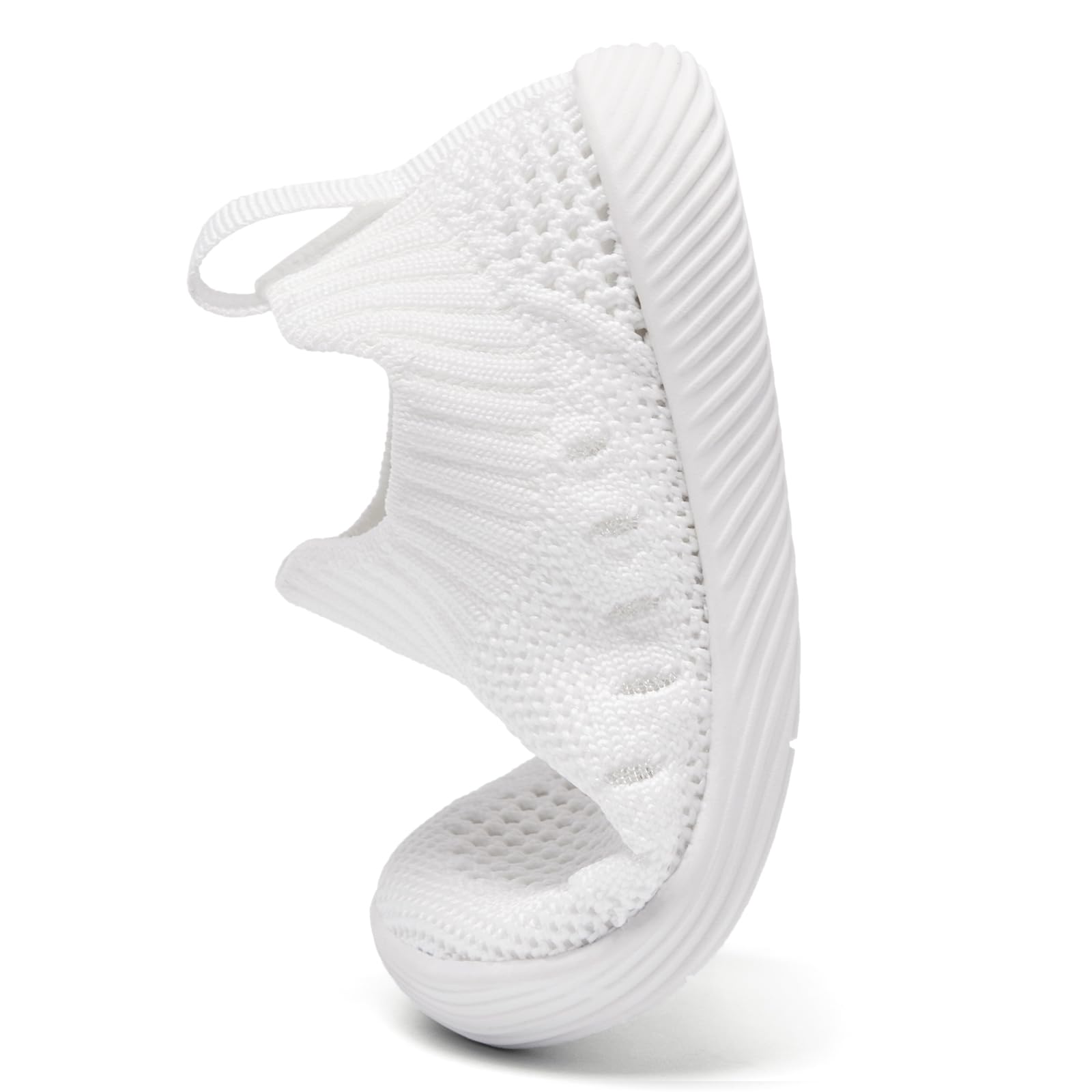 MORENDL Toddler Shoes Baby Walking Sock Shoes Non-Slip Breathable Boys & Girls Sneakers Infant Tennis Shoes Mesh White Size 9
