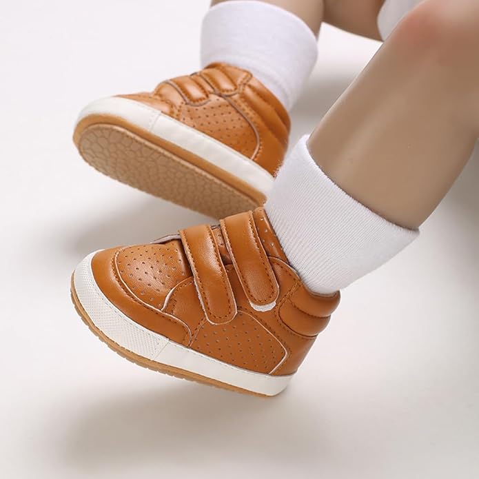 Clowora Baby Boys Girls Shoes Non-Slip Rubber Sole Sneakers Infant First Walking Toddler Crib Shoes Newborn Loafers Flats.