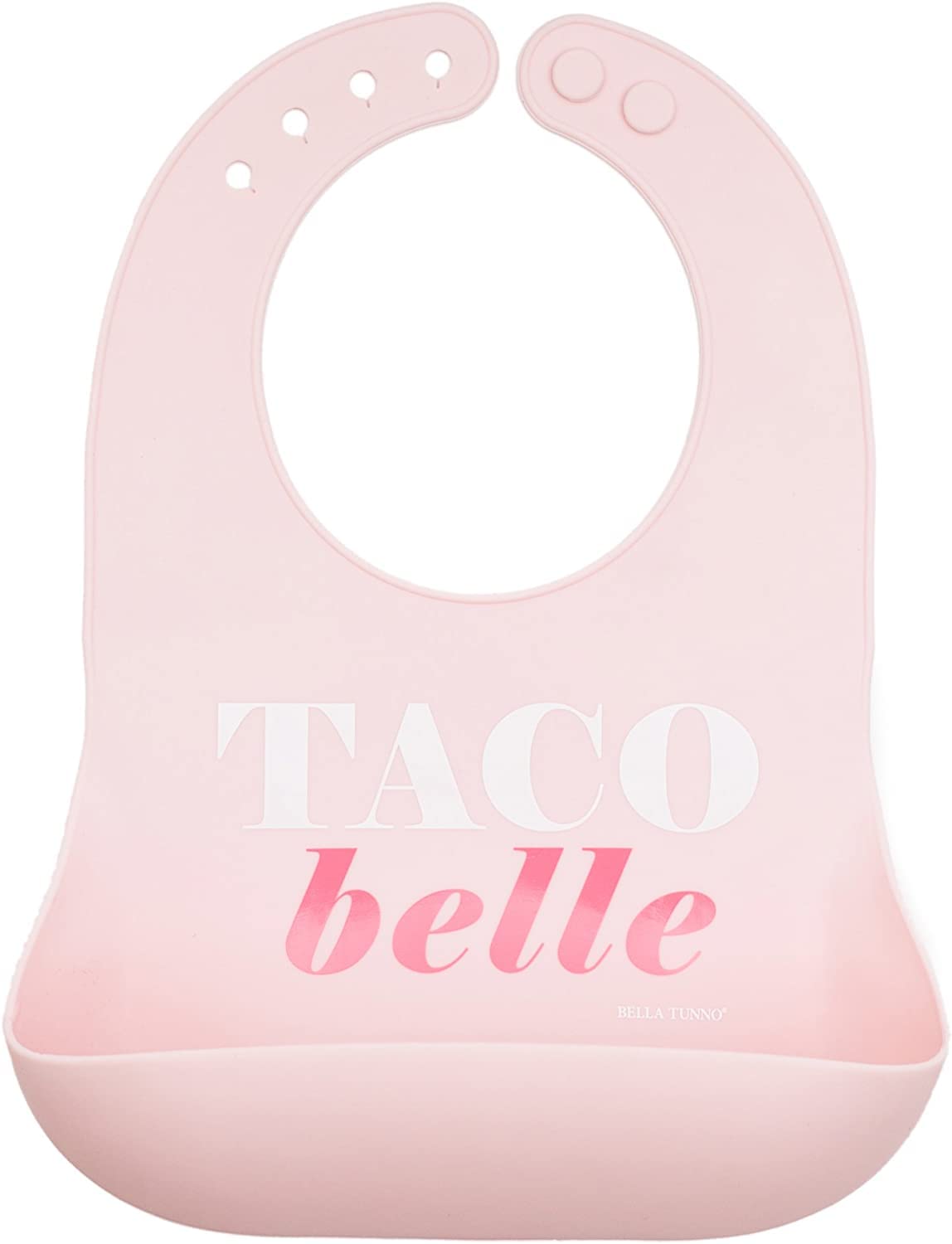 Bella Tunno Waterproof Silicone Baby Bib with Food Pocket, Adjustable Neck