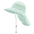 XIAOHAWANG Girls Sun Hat Baby Beach Hats Boys UPF 50+ Kids Summer Protection Cap Toddler Breathable Caps with Neck Flap (2-6Years,Light Green)