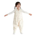 Duomiaomiao 1.5 TOG Toddler Sleep Sack 12-24 Months 100% Cotton Four Season Side Open Zipper Baby Sleep Sack with Feet, Breathable Toddler Wearable Blanket