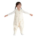 Duomiaomiao 1.5 TOG Toddler Sleep Sack 6-12 Months 100% Cotton Four Season Side Open Zipper Baby Sleep Sack with Feet, Breathable Toddler Wearable Blanket