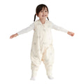 Duomiaomiao 1.5 TOG Toddler Sleep Bag 6-12 Months 100% Cotton Four Season Side Open Zipper Baby Sleep Sack with Feet, Breathable Toddler Wearable Blanket