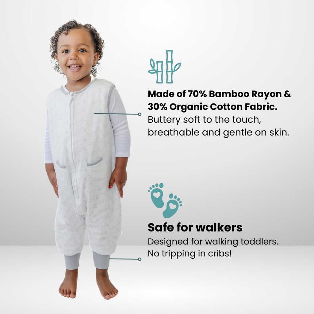 Tealbee Dreamsuit Walker Toddler Sleep Sack with Feet and Legs, 12M-2T