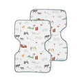 Little Unicorn Ultra-Absorbent Premium Burp Cloth 2 Pack | Soft on Baby's Skin | Larger Size | Ergonomic Design | Set of 2 (Farmyard)
