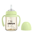 UBMOM No-spill, Backflow prevention Sippy Cup with Straw, PPSU Learner Cup with Handle for Baby and Toddlers, BPA free, 6.76oz (Yellow/Banana)