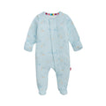 Magnetic Me Boys Modal Magnetic Baby Footie Pajamas | Silky Soft Modal Fabric | Serene Safari Blue | 12-18 Months