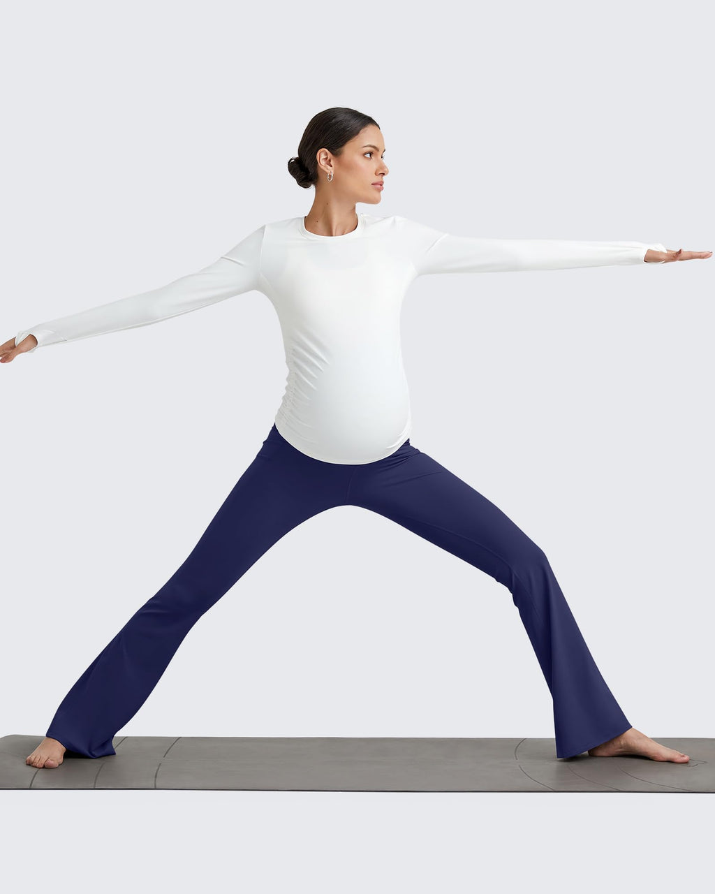 G4Free Maternity Work Pants Pregnancy Dress Pants,Royal Blue,S,Extra Tall