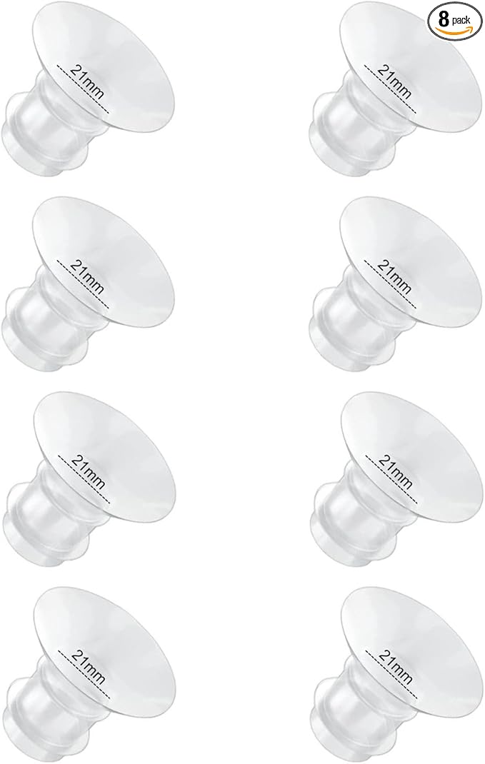 Flange Inserts 21mm 8PC Compatible with Momcozy S12 pro/S9 pro/S9/S10/S12/Medela/TSRETE/Spectra/Bellababy etc 24mm Wearable Breast Pump, Reduce 24mm Tunnel Down to Correct Size