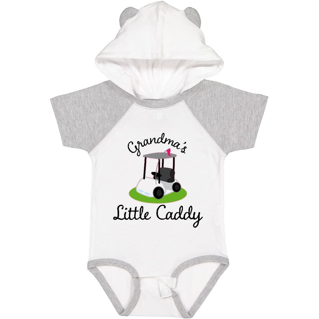 inktastic Grandma's Little Caddy Golf Baby Bodysuit 18 Months White & Heather W/Ears 22b10
