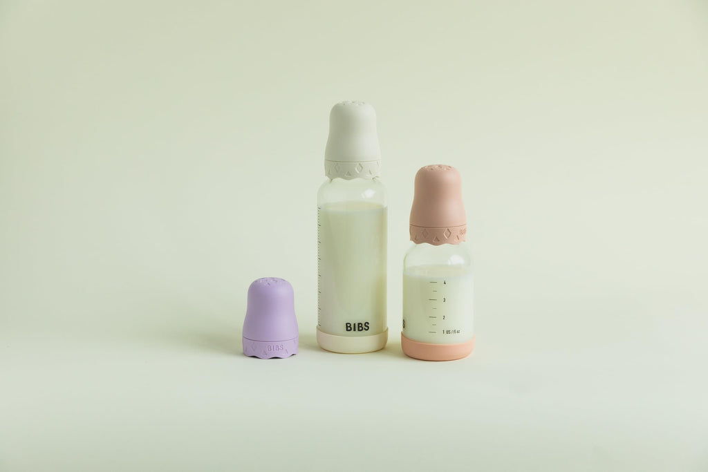 BIBS Boheme Glass Baby Bottle, 120 ml, 1-Pack, Violet Sky