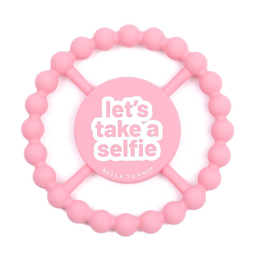 Baby Teether by Bella Tunno, Silicone Teethers for Babies 3-6 Months, 6-12 Months, Baby Toys, Pacifier, Teething Relief, Boys, Girls, Let's Take a Selfie