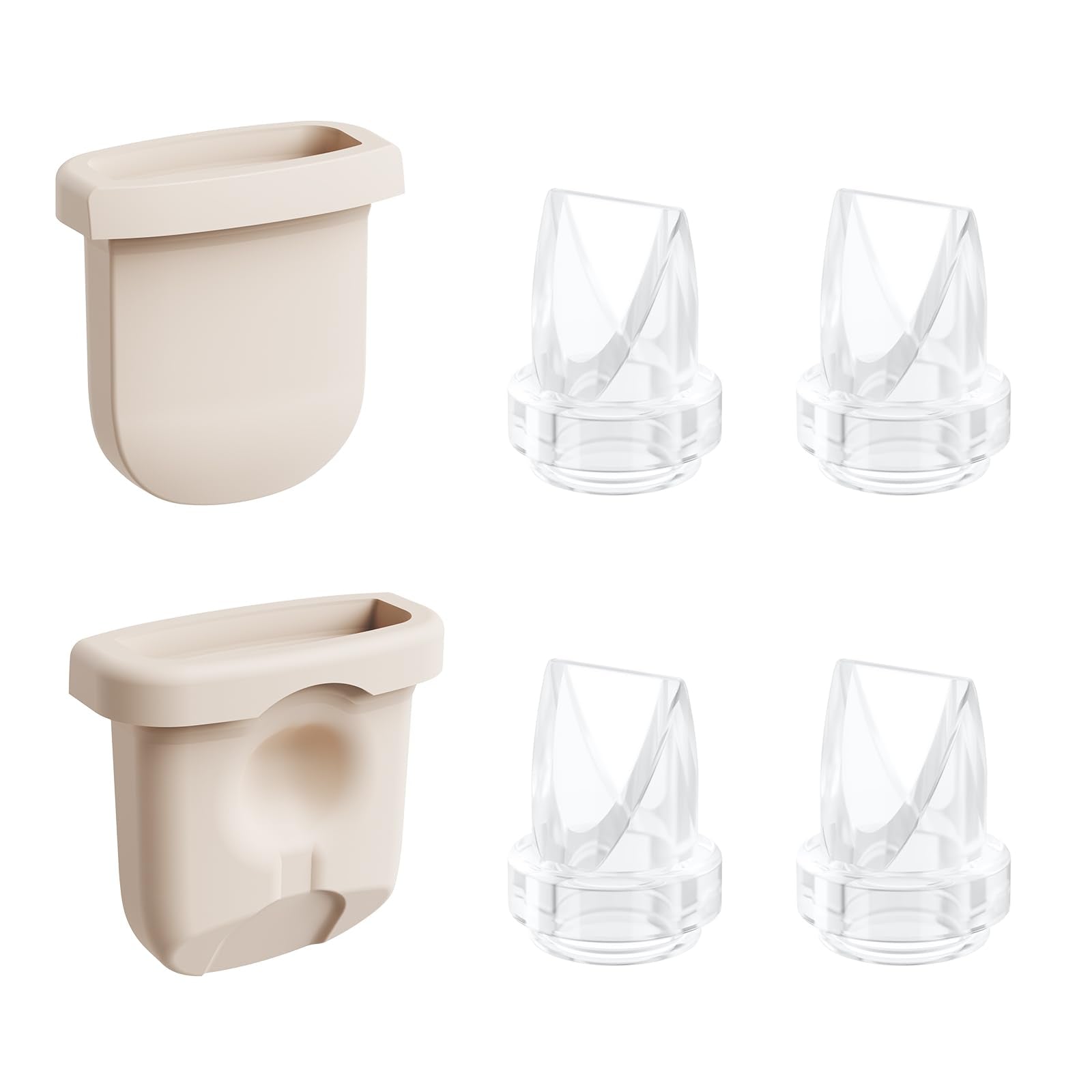 6pcs Breast Pump Parts, 4pcs Duckbill Valves and 2pcs Silicone Diaphragm Compatible with eufy S1 Pro/S1/E10/E20 Wearable Breast Pump, Replace for eufy Pump Diaphragm Duckbill Valve,Not Original Parts