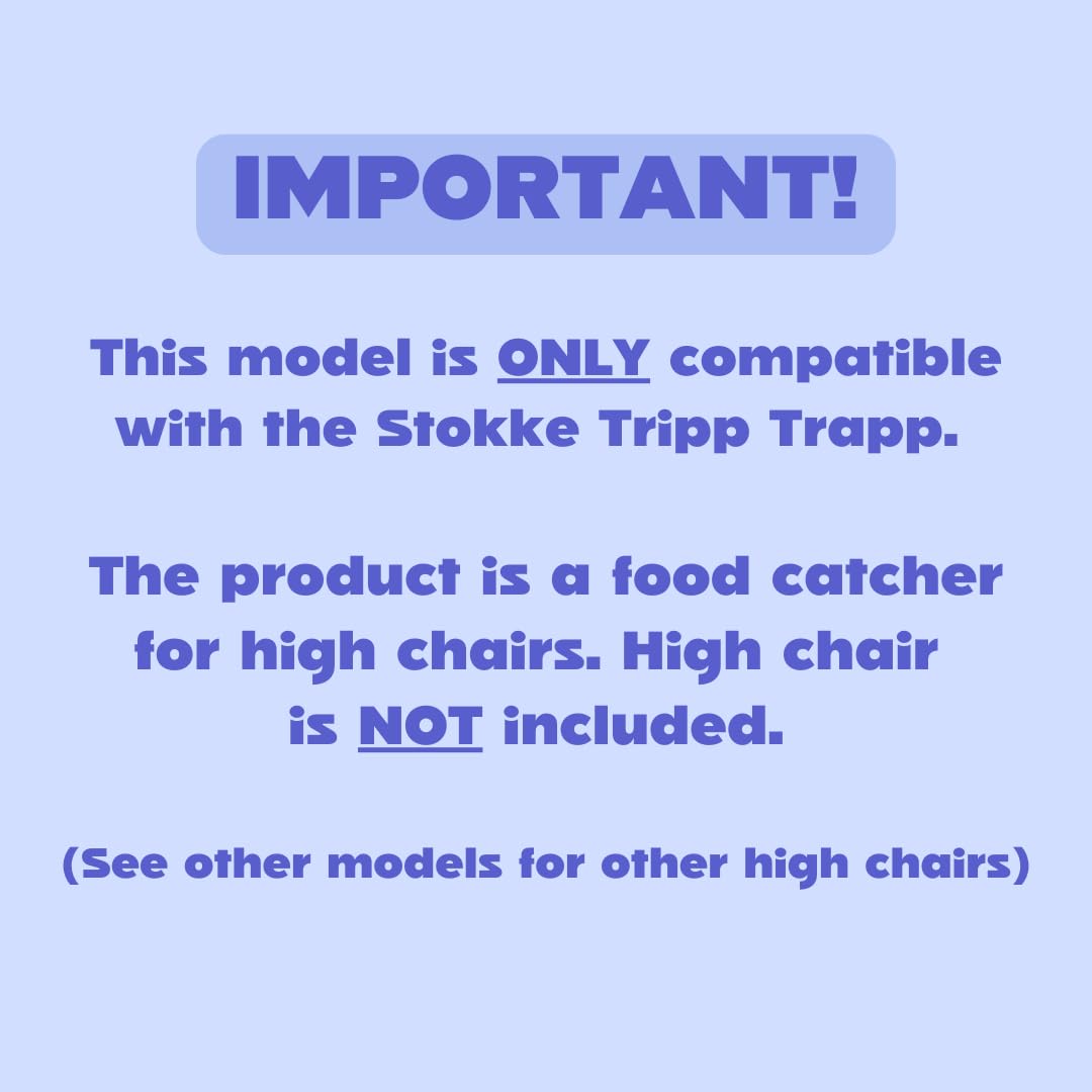 CATCHY -Food Catcher-Compatible with Stokke Tripp Trapp High Chair +11 Other High Chairs-Highchair Sold Separately-Baby & Toddler Food & Mess Catcher-Premium Linen Inspired -Under High Chair Accessory