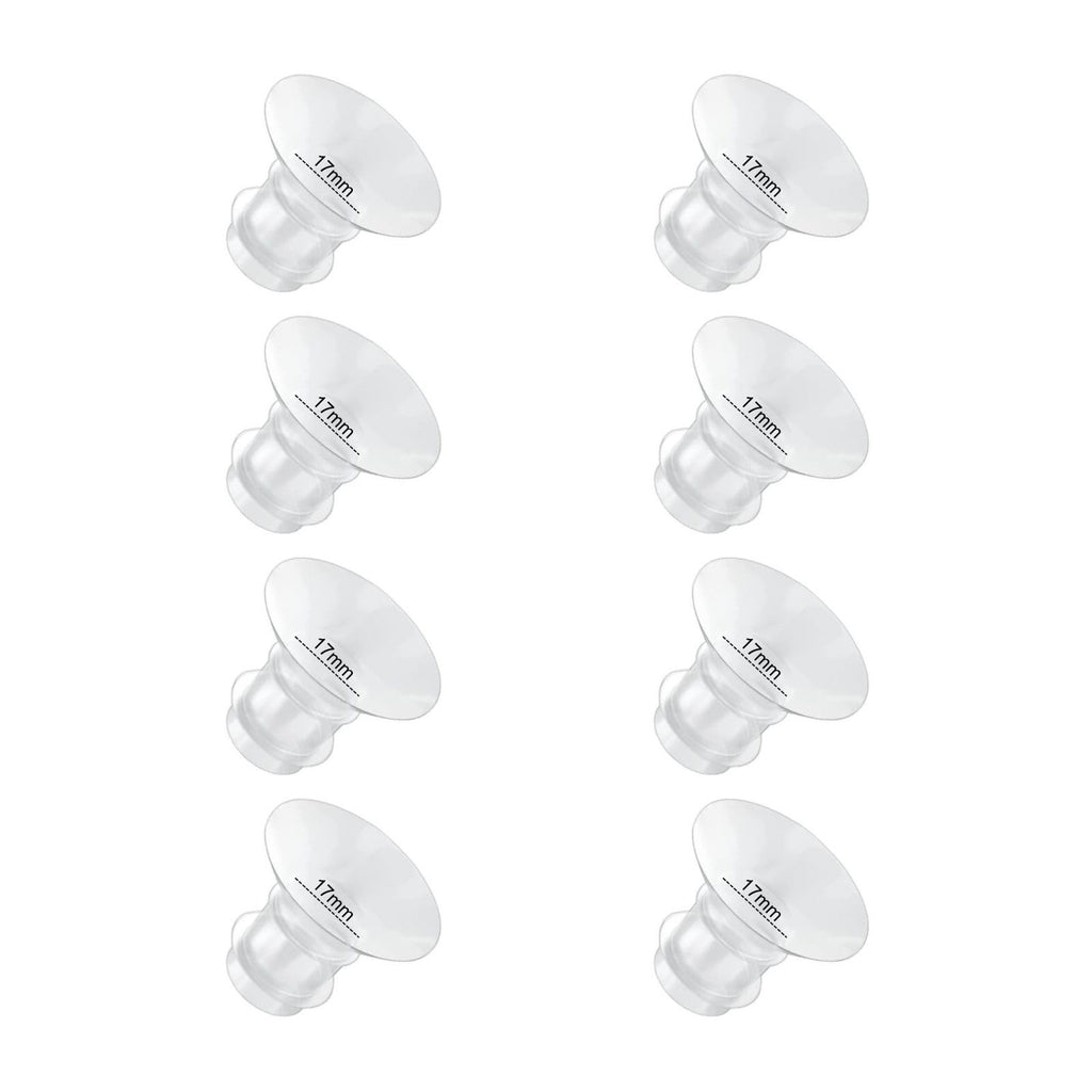 Flange Inserts 17mm 8PC Compatible with Momcozy S12 pro/S9 pro/S9/S10/S12/Medela/TSRETE/Spectra/Bellababy etc 24mm Wearable Breast Pump, Reduce 24mm Tunnel Down to Correct Size