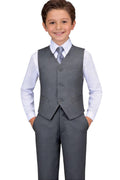 Boys Suit Size 5 Toddler Wedding Outfit Boy Dress Vest and Pants Set Gray