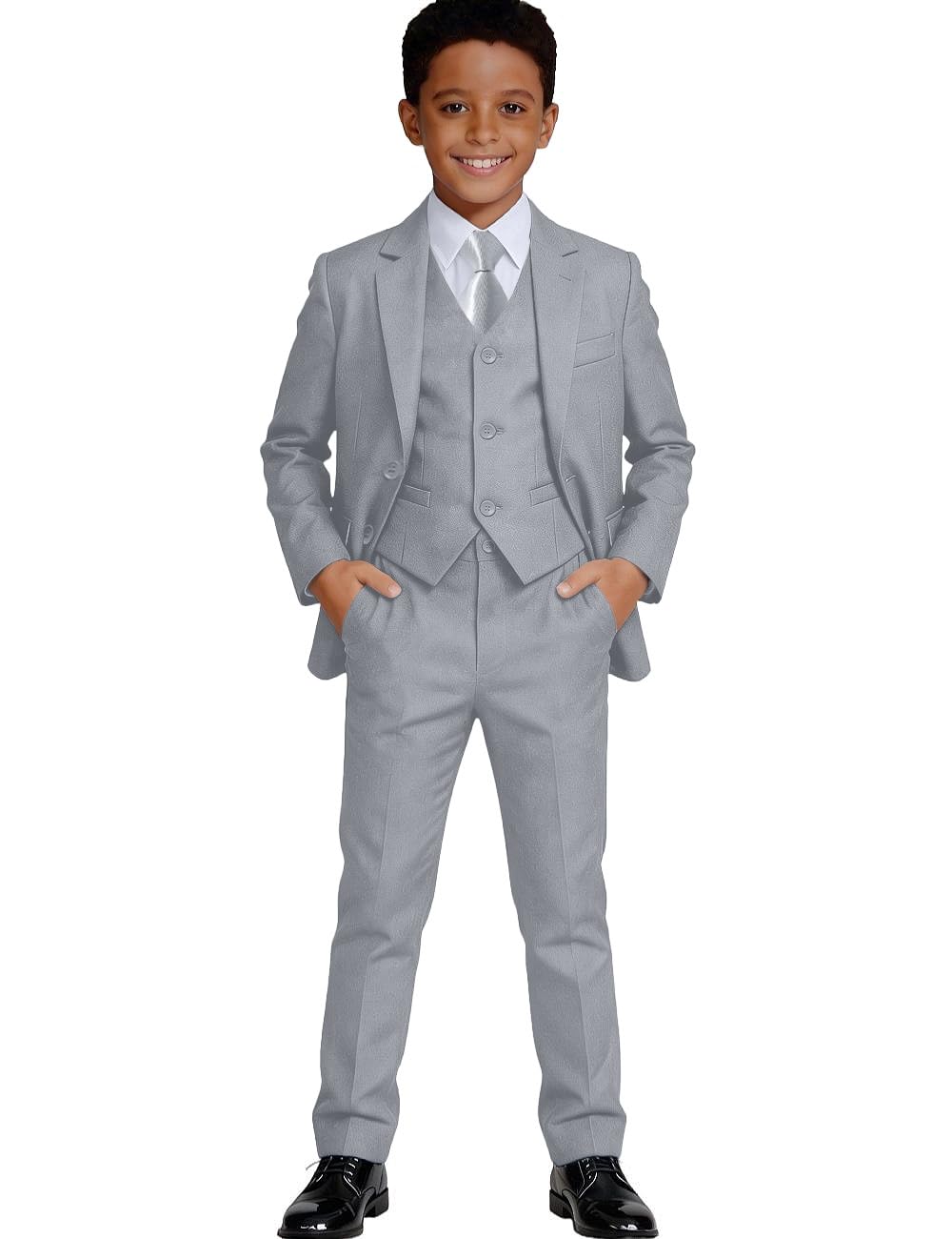 Kids Suits for Boy Toddler Wedding Outfit Slim Fit Black Boys Suit Size 6