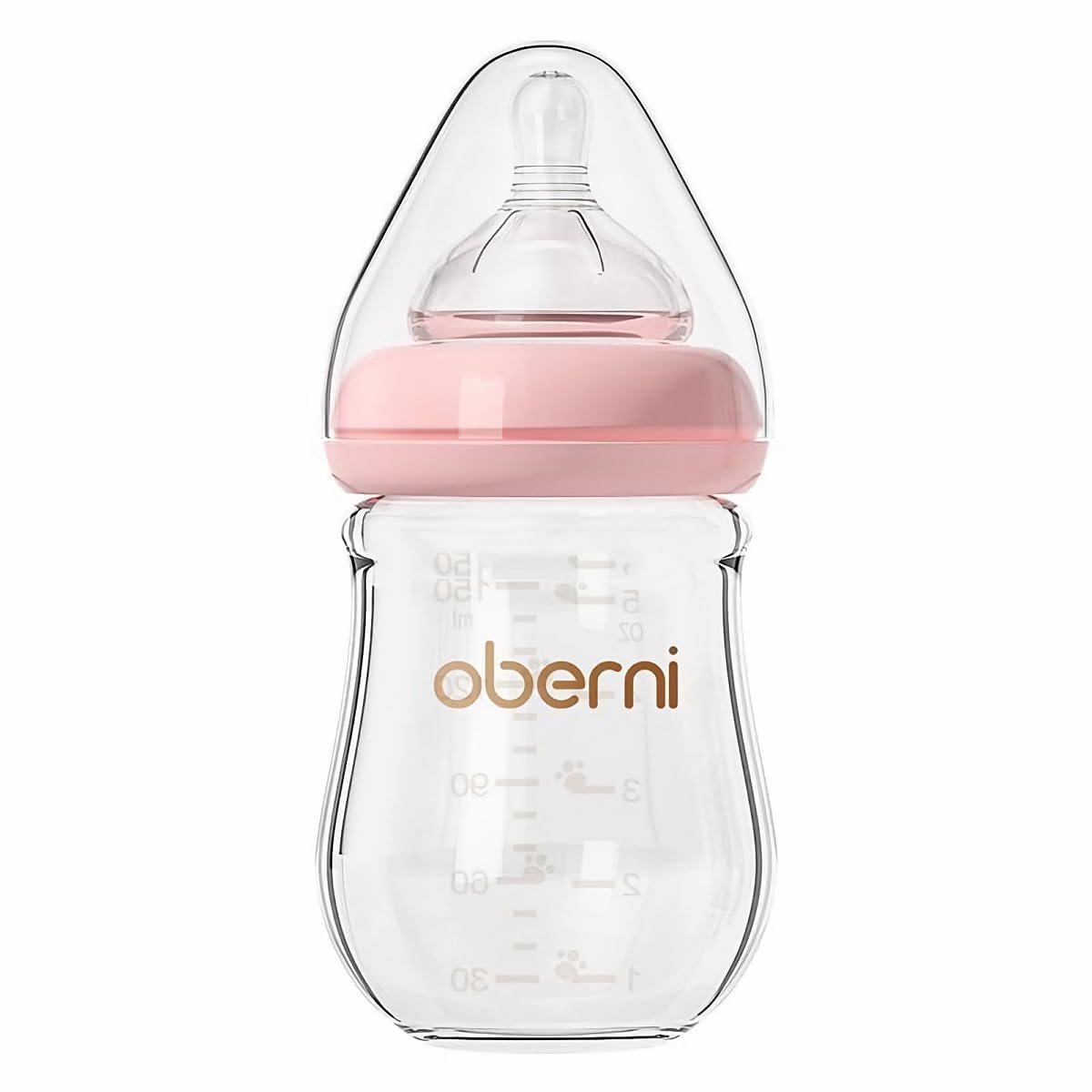 Glass Baby Bottles, Anti Colic Breastfeeding Bottle with Natural Response Nipple for Newborn Preemie 0+ Month, BPA Free, Wide Neck, Blue/2Pack/5oz