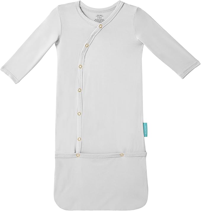 PurComfy Supersoft Baby Sleeper Gowns, Premium Bamboo Viscose Infant Nightgown Sleepers Preemie Newborn Snap Bundler