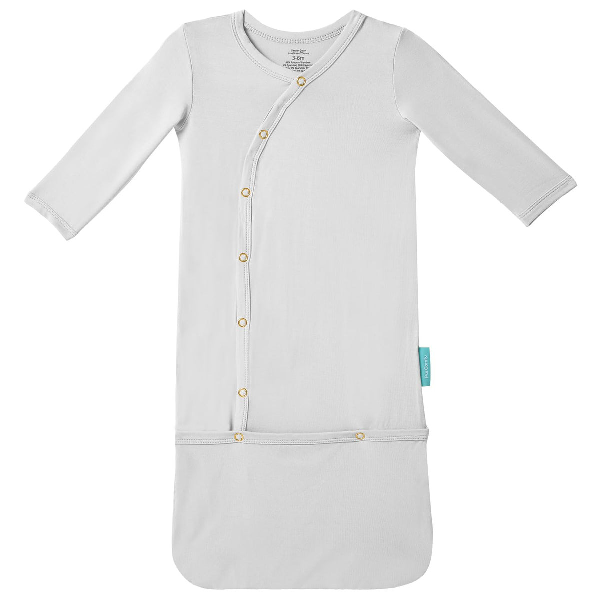 PurComfy Supersoft Bamboo Viscose Baby Sleeper Gowns, 0-3 Months