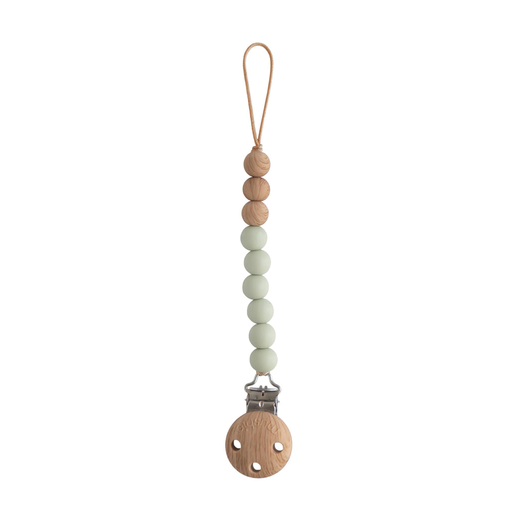 mushie 100% Silicone Baby Pacifier Clip BPA Free | Eva (Sage)