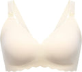 Momcozy Nursing Bras for Breastfeeding, Seamless Pregnancy Maternity Bra Wireless Classic Jelly Strip Support Nursing Bra