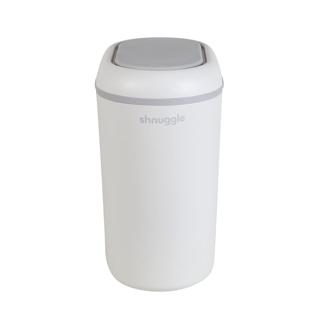 Eco-Touch Baby Nappy Diaper Bin - Odor Lock Airlock, No Costly Refills, 10L Capacity, Recyclable, Use Any Bag - White Nursery Diaper Pail