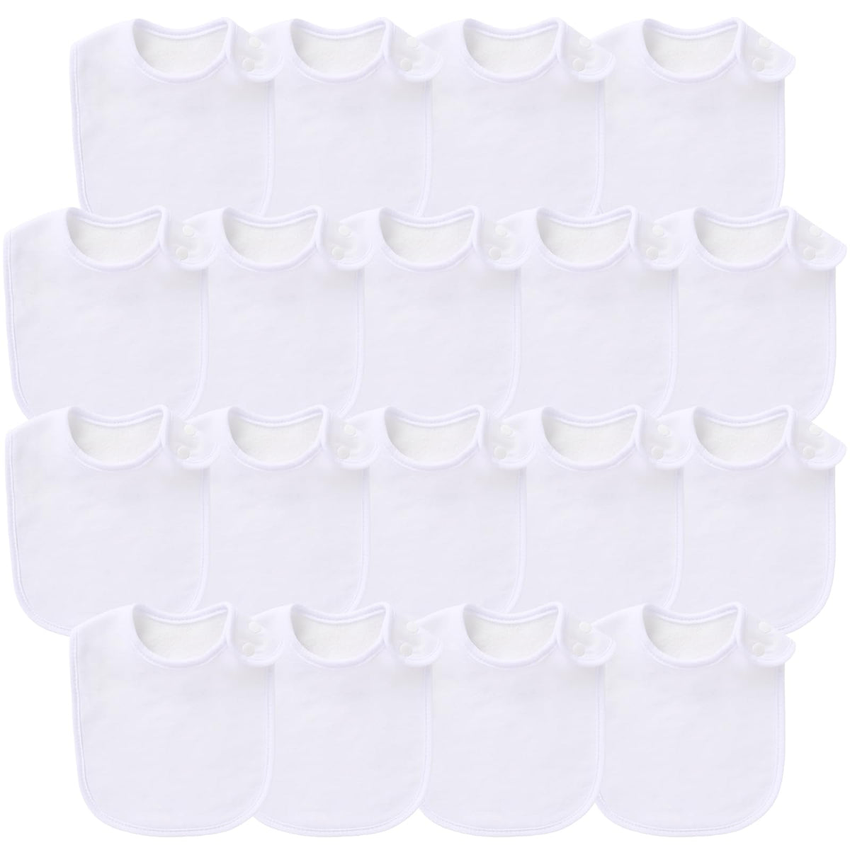 Benoxine Baby Bibs Soft and Absorbent Organic Cotton Bandana Bibs Set for Boys Girls Newborn Unisex Plain Colors 3-36 Months 12 Pcs