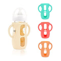4-Pack Silicone Sleeves for Philips Avent Glass Bottles, BPA-Free Drop-Resistant Baby Bottle Sleeves with Handles, Compatible with Philips Avent Natural Glass Baby Bottles (8 oz)