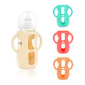 4-Pack Silicone Sleeves for Philips Avent Glass Bottles, BPA-Free Drop-Resistant Baby Bottle Sleeves with Handles, Compatible with Philips Avent Natural Glass Baby Bottles (8 oz)