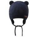 BAVST Baby Toddler Winter Beanie Warm Boys Girls Earflap Hat Infant Knit Caps Cute Bear Soft Cotton Lining for 0-36M (Navy, L(12-36M))