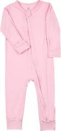 Aablexema Baby Footless Pajamas Zipper with Mitten, Rayon from Bamboo, Infant Long Sleeve Romper Pjs