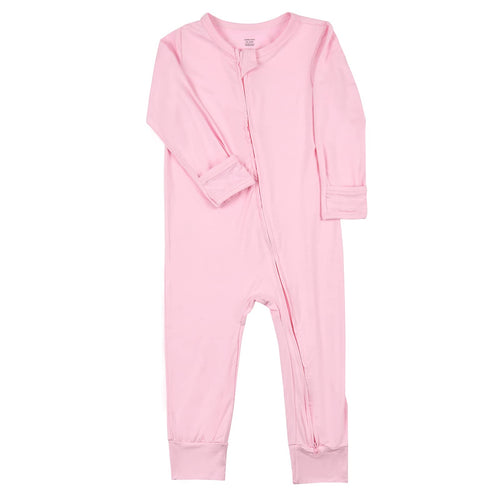 Aablexema Rayon of Bamboo Baby Footless Pajamas(Coral&Pinkpurple,0-3M)