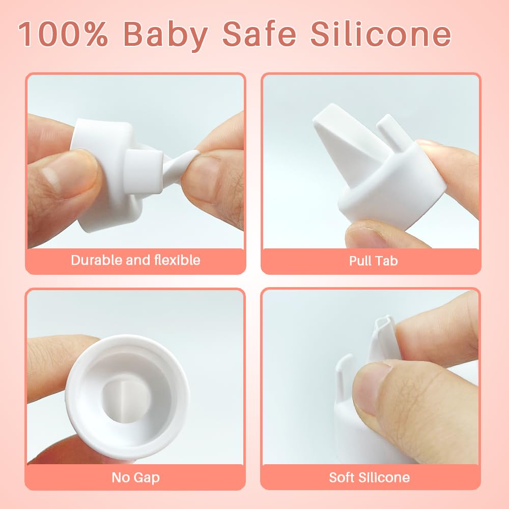 PumpMom-us 17mm Oval Flanges with Soft Rim Compatible with Spectra S2 S1 9 Plus Breastpumps Accessories, Replacement Breast Shield and Duckbill Valves for Spectra Pump Parts and Flange