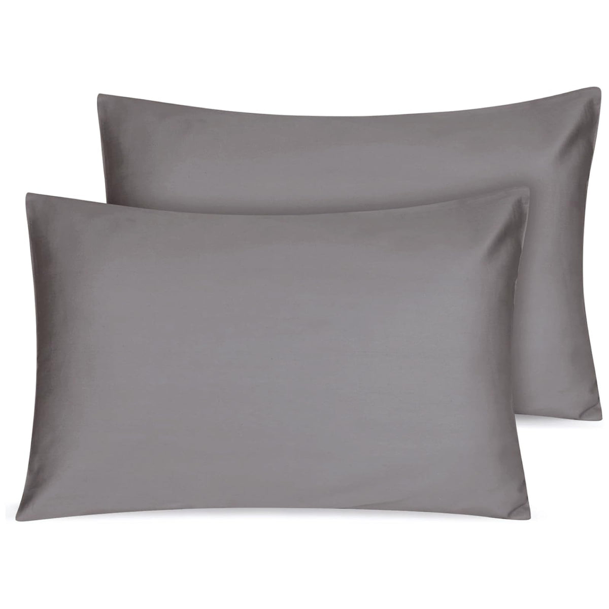 Organic Cotton Toddler Pillowcase 2 Pack, 14 x 20 Travel Pillow Case Cover for Babies, Kids, Boys and Girls, Soft and Breathable Small Pillow Cases with Envelope Closure, Dark Grey