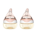 Baby Bottles for Newborn Baby PPSU Anti Colic Infant Bottles Wide Neck Breast-Like Nipple Slow Flow Breastfeeding Toddler Bottles-2pack (2.5 oz/pc, Pink)