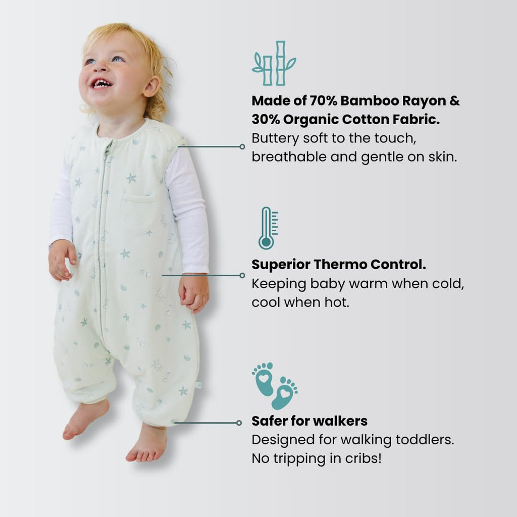 Tealbee Dreamsuit Walker Toddler Sleep Sack with Feet and Legs, 12M-2T
