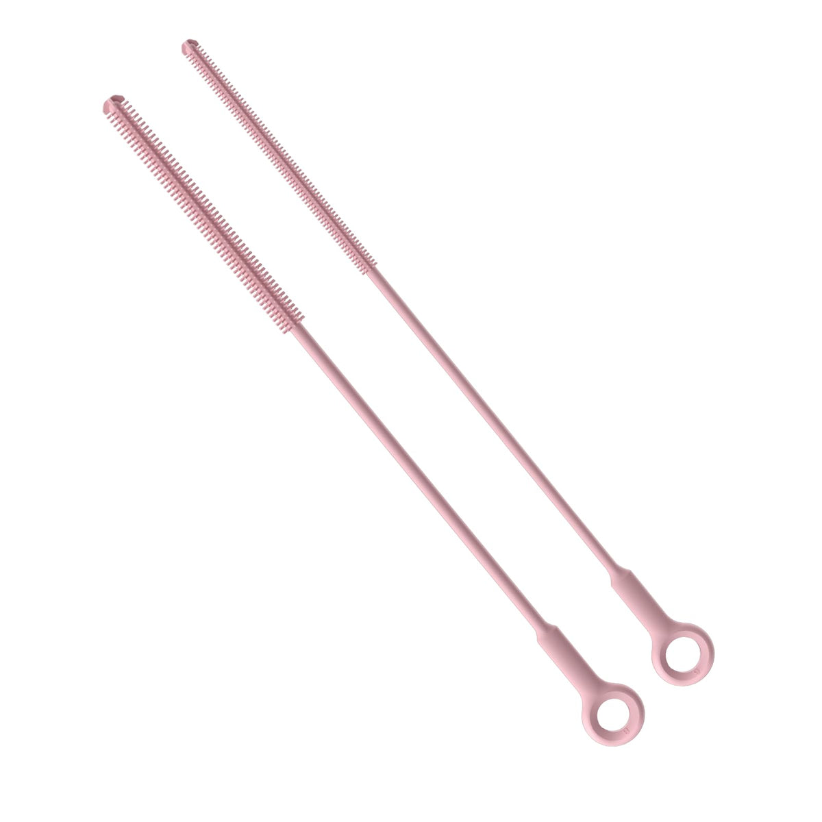 Reusable Silicone Straw Cleaner Brush Set, 2-Pack Extra Long Straw Cleaning Brush for Metal/Glass/Water Bottle/Drinking Straws, Flexible&Bendable Design, Dishwasher Safe, 6mm & 8mm Diameter