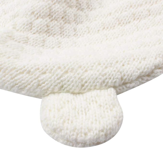 BAVST Baby Beanie Hat for Winter with Earfalp Cute Bear Kids Toddler Girls Boys Warm Knit Cap 0-2Years